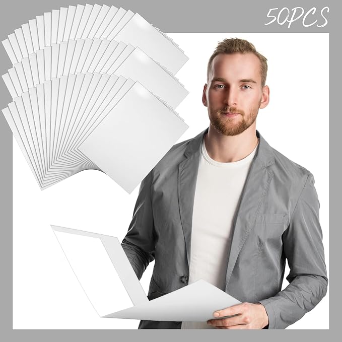 Jutom 50 Pcs 2 Pocket Glossy Paper Folders Glossy Paper Laminated Portfolios - Image 4