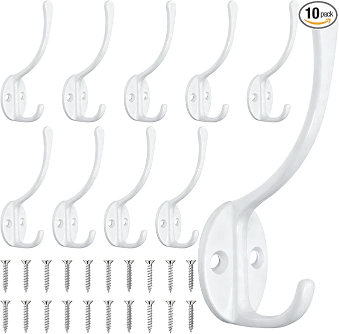 Homanu 10 Pack Coat Hooks Wall Mounted by Homanu