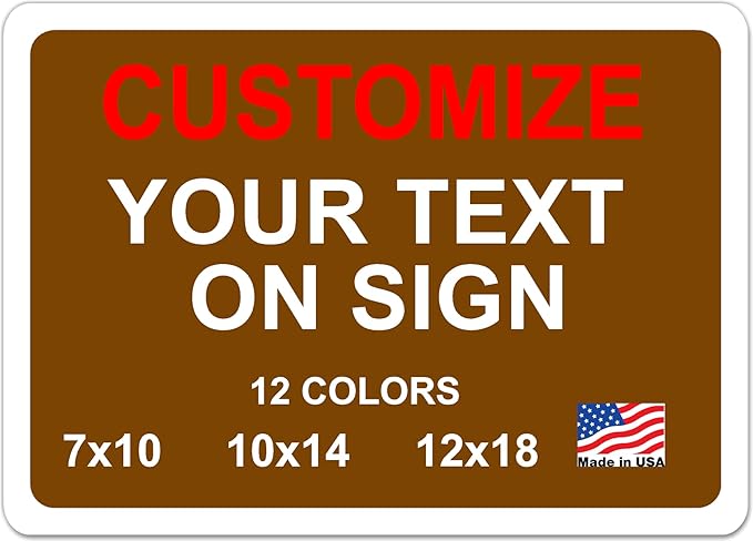 Custom Signs Outdoor Metal for Home Office Business, Personalized, Man Cave by avgrafx