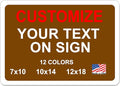 Custom Signs Outdoor Metal for Home Office Business, Personalized, Man Cave by avgrafx