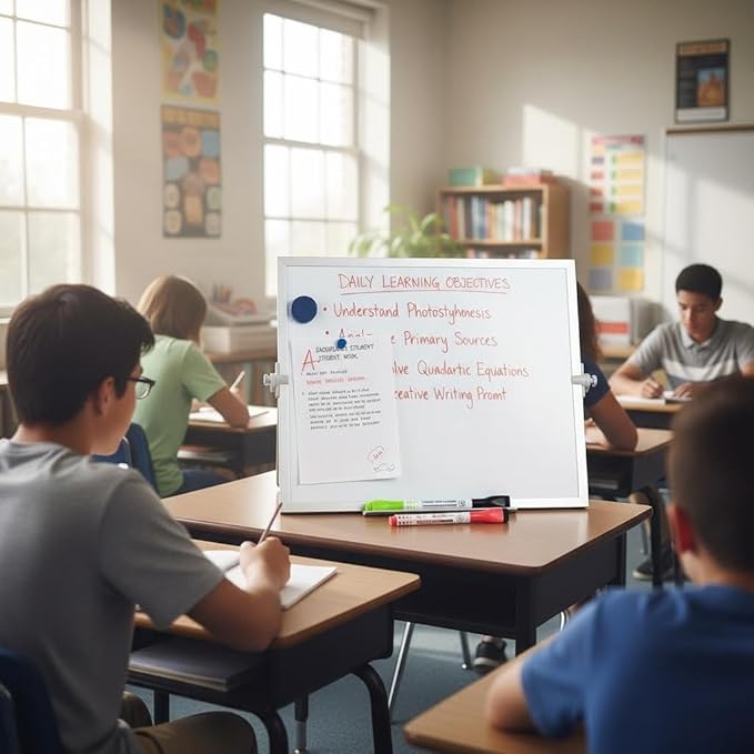 MXG 10x10 Inch Magnetic Dry Erase Board, Double Sided Small Whiteboard - Image 7