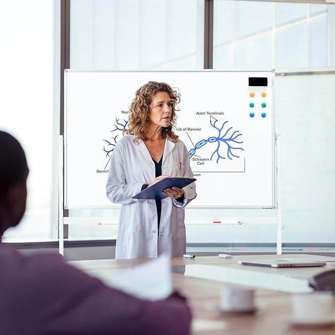 Large Dry-Erase Rolling Magnetic Whiteboard - Image 6