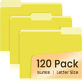 SUNEE File Folders, 120 Pack Manilla Folders 8.5 x 11, Colored File Folders by SUNEE