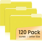SUNEE File Folders, 120 Pack Manilla Folders 8.5 x 11, Colored File Folders by SUNEE