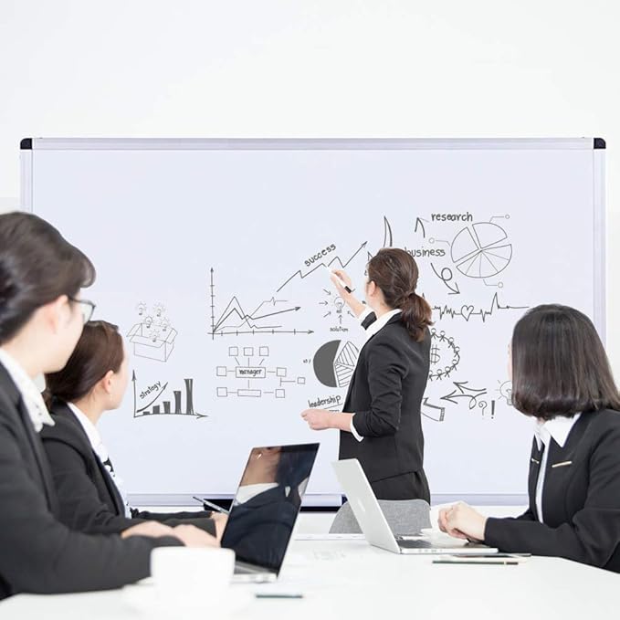 VIZ-PRO Dry Erase Board/Whiteboard, 72 x 40 Inches, Wall Mounted Board - Image 6