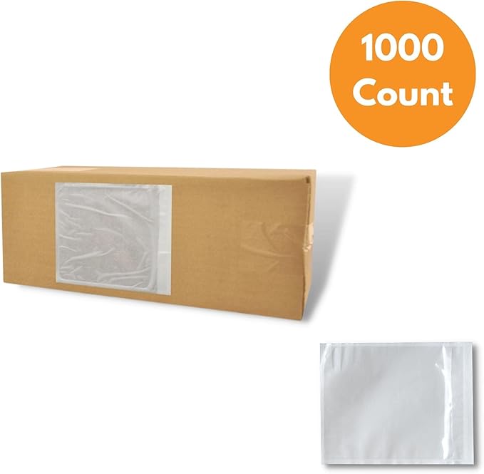 PSBM 1000 PCS 7.5 x 5.5 Inch Clear Blank Packing List Envelopes, Shipping - Image 4