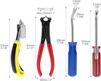 QWORK 4 Pcs Staple Remover Tool and Nail Puller Set, End Cutting Plier - Image 6