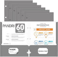 Two Pocket Portfolio Folders, PANDRI 60 Pack 3 Hole Punched 2 Pocket Folders by PANDRI