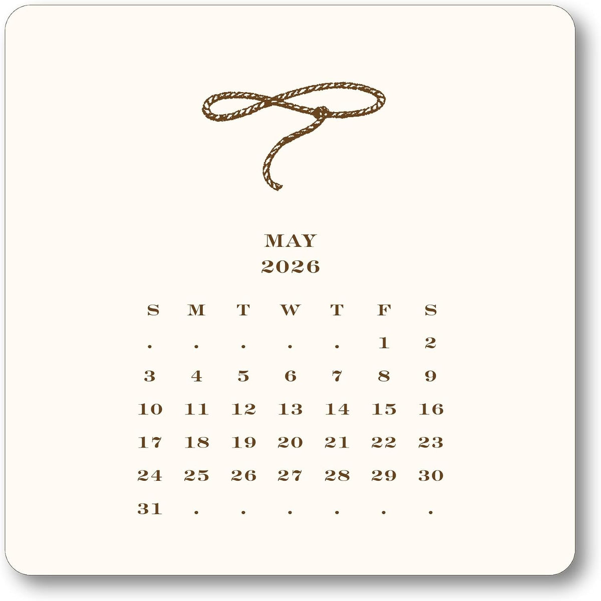 Shade Tree Greetings Cowboy 2026 Desk Calendar With Easel