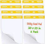 ReliThick 8 Pads Premium Sticky Easel Pad, 20 in x 23 in, 30 Sheets/Pad by ReliThick