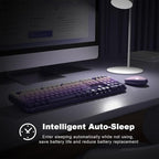 MOFII Wireless Keyboard and Mouse Combo, Full Size 2.4G Retro Round Computer - Image 4