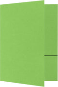 LUXPaper 9" x 12" Presentation Folders | Two Pocket | Limelight Green | 100lb. by LUXPaper
