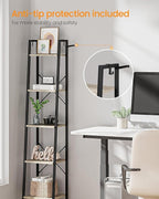 Hzuaneri Ladder Shelf, Bookshelf Bookcase, Freestanding Corner Storage Shelve - Image 3