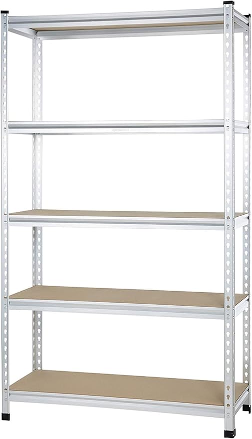 Amazon Basics 5 tier, Medium Duty Storage Shelving Double Post Press Board Shelf by AmazonBasics