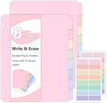 SKYDUE 8 Tab Durable Plastic Dividers, Big Tab Dividers by SKYDUE