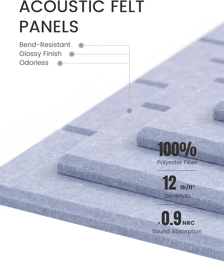 Fluxynara Large Felt Bulletin Board 48" x 36" Cork Board Alternative-12 Pack - Image 4