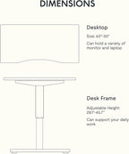FLEXISPOT EN1 Bamboo Standing Desk, 60 x 30 Inches Whole-Piece Electric - Image 6