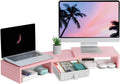TEAMIX Pink Dual Monitor Stand Riser