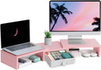 TEAMIX Pink Dual Monitor Stand Riser