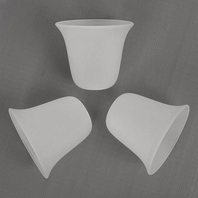 Eumyviv 3 Pack Bell Shaped Frosted Glass Lamp Shade Replacement - Image 6