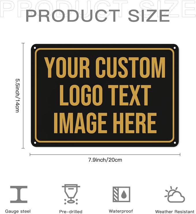 Custom Signs Outdoor Metal Sign Custom Sign Personalized Metal Signs Make Your - Image 2
