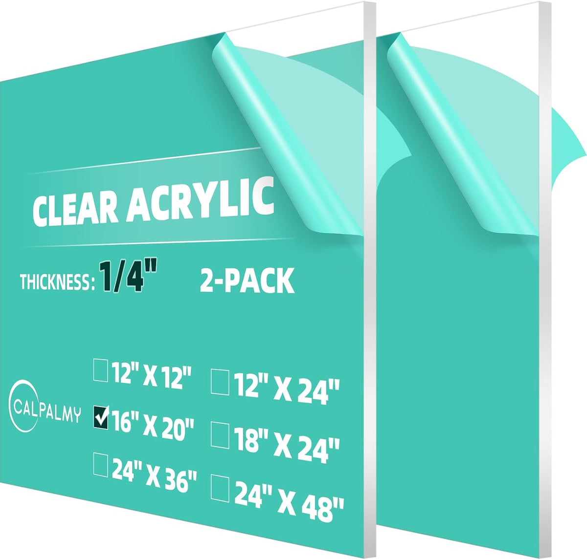 CALPALMY 1/4" Thick Clear Acrylic Sheets