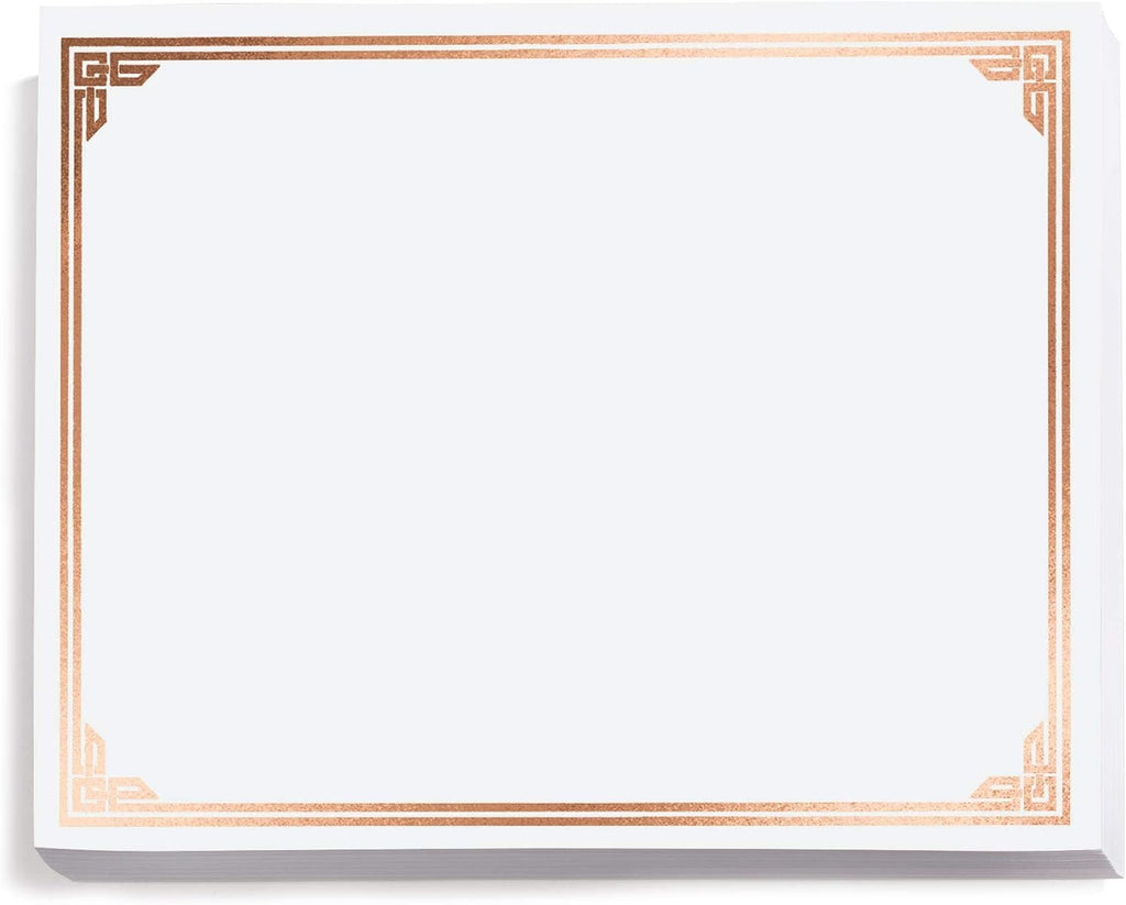 PaperDirect Copper on White Classic Specialty Certificates, 8½ x11, Foil Accents