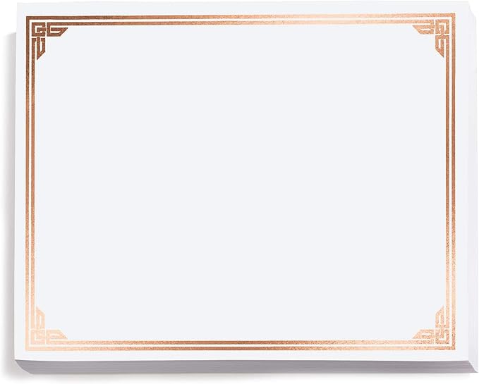 PaperDirect Copper on White Classic Specialty Certificates, 8½ x11, Foil Accents by PaperDirect