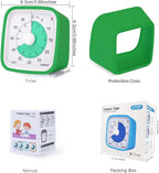 Yunbaoit Visual Timer with Protective Case, 60 Minute Silent Countdown Timer - Image 7