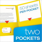 Oxford Twin-Pocket Folders, Textured Paper, Letter Size, Holds 100 Sheets - Image 2