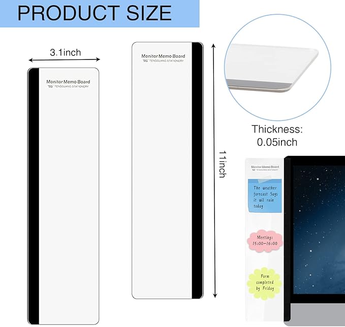Office Desk Accessories 2pcs Multifunction Computer Monitor Memo Board - Image 2