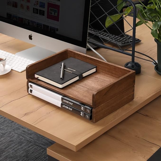 DDYURI Desktop File Trays Stackable Paper Tray - Image 2