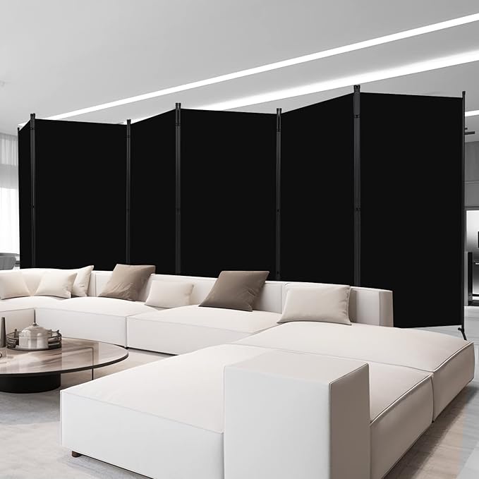Room Divider 6FT Folding Privacy Screens, 6 Panel Partition Room Dividers - Image 4