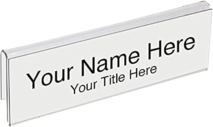 50-Pack 8.5" x 2" Acrylic Name Plate by PeopleSpotterbyPlasticProductsMFG
