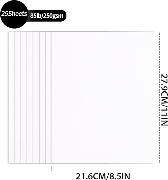 8.5'' x 11'' White Cardstock - 92lb Double-sided Cover Card Stock Heavyweight - Image 2