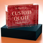 Personalized Gifts, Custom Quote Block Letter Board, Crystal-Clear Acrylic - Image 4