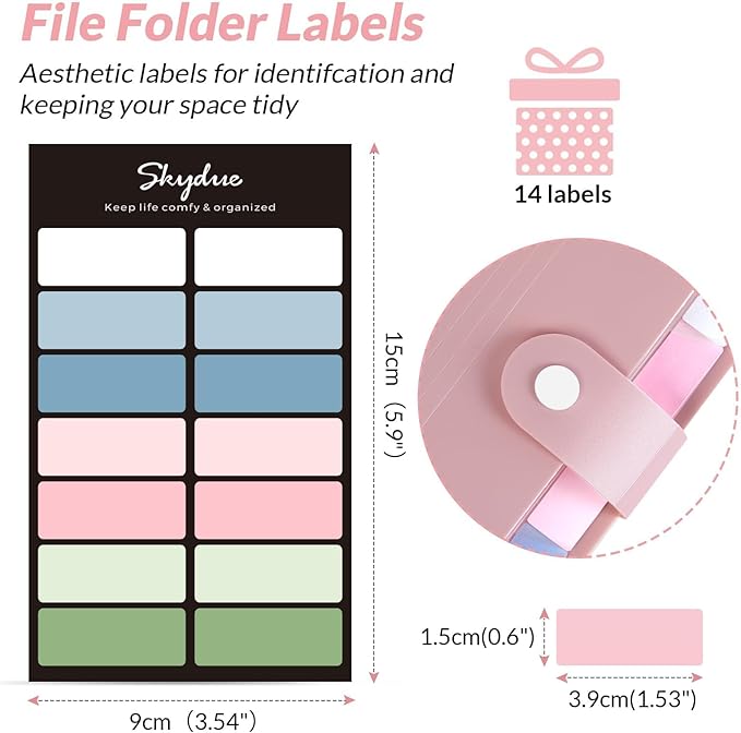 SKYDUE 8 Pockets Expanding File Folders, Accordion Folders, Portable Paper Bill - Image 5