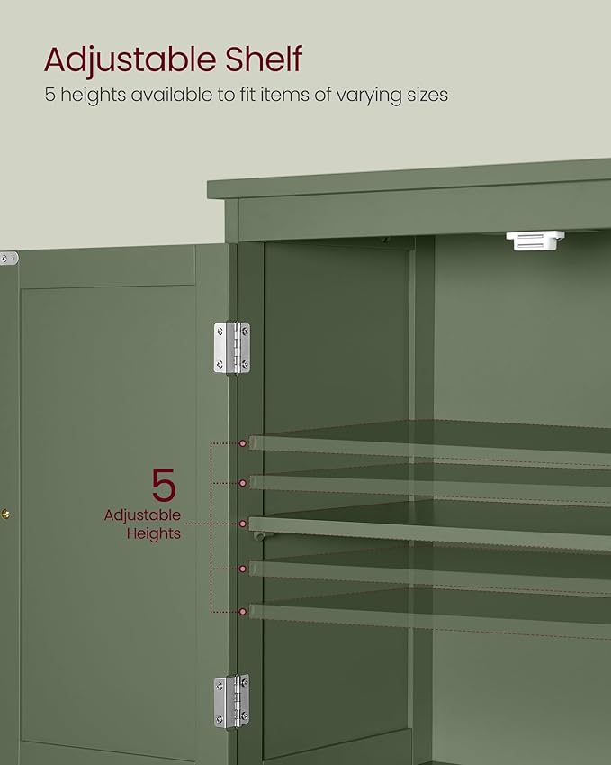 VASAGLE Floor Storage Cabinet, Freestanding Storage Unit - Image 6