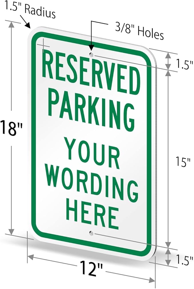 SmartSign Custom Reserved Parking Sign - Image 6