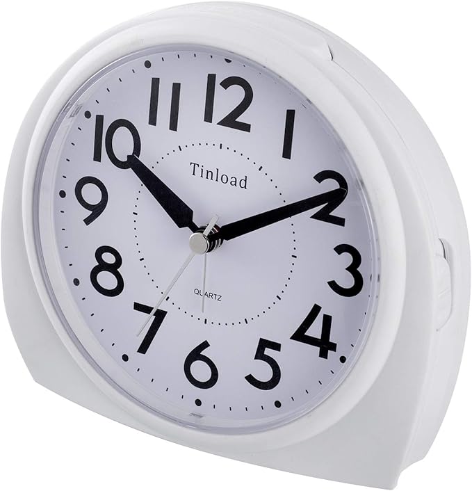 Tinload 5.5" Large Analog Alarm Clock Silent Non Ticking, Gentle Wake, Beep - Image 5