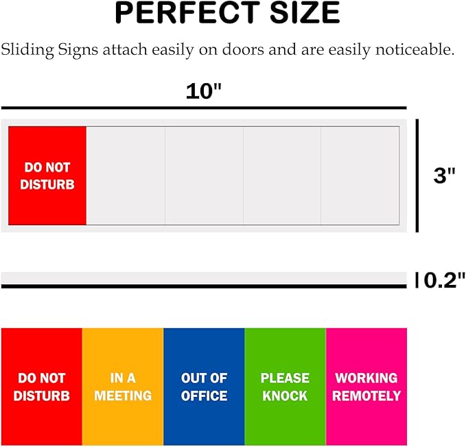 Office Door Sign, Do Not Disturb/Please Knock/Out of Office/in a - Image 6