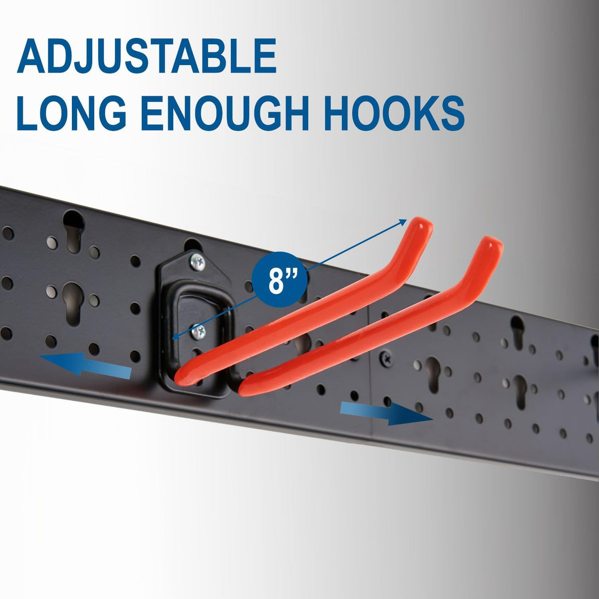 wallmaster wall mount garage tool storage rack folding, close-up detail