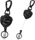 LATTHANT Badge Holder Retractable Clip, Heavy Duty Retractable Keychain by Unknown