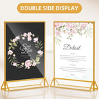 PPH-Sisy Acrylic Sign Holder 8.5x11 Clear Acrylic Frames Display Stand Double - Image 5