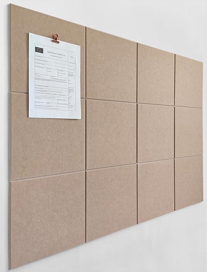 DECORITA Felt Wall Tiles | Large Cork Board Alternative | Aesthetic Felt by DesignerManufacturerofInnovativeBulletinBoardSolutionsforHomeOffice