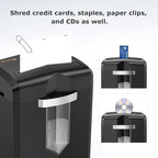 Bonsaii 12-Sheet Micro Cut Shredder, P-4 Security Level, Shreds Paper, Credit - Image 3
