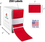 ChromaLabel 2 x 3 inch Permanent Color Code Rectangle Labels, 250 Labels per - Image 2