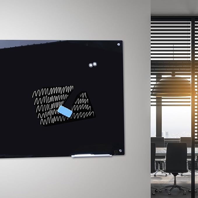 JYYPWB Magnetic Glass Whiteboard 48" x 36" Dry Erase Board Frameless Premium - Image 8