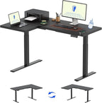 FLEXISPOT Pro Corner Desk Dual Motor L Shaped Computer Electric Standing Desk by FlexiSpot