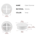 Desk Grommet, 1 Inch Flexible Rubber Grommets, Silicone Cable Cord Grommet Wire - Image 2